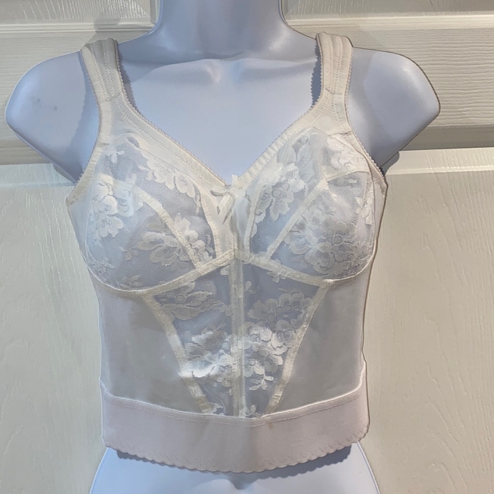 WonderBra 9422 Women’s Lace Corset Bra White Size 38B